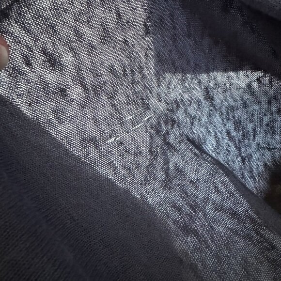 Crea Concept Womens 42 L Open Cardigan Sweater Linen Cotton Blue Duster Turkey - Picture 8 of 10